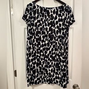 Kate spade shift dress in black and blue print